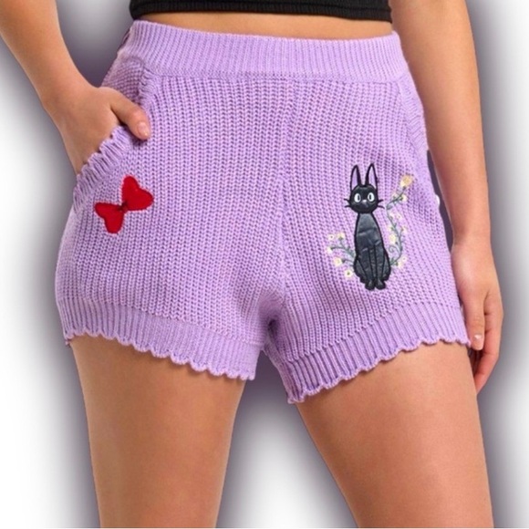 Studio Ghibli Pants - Kiki’s Delivery Service Studio Ghibli Knit Short Shorts Womens XL Whimsy New